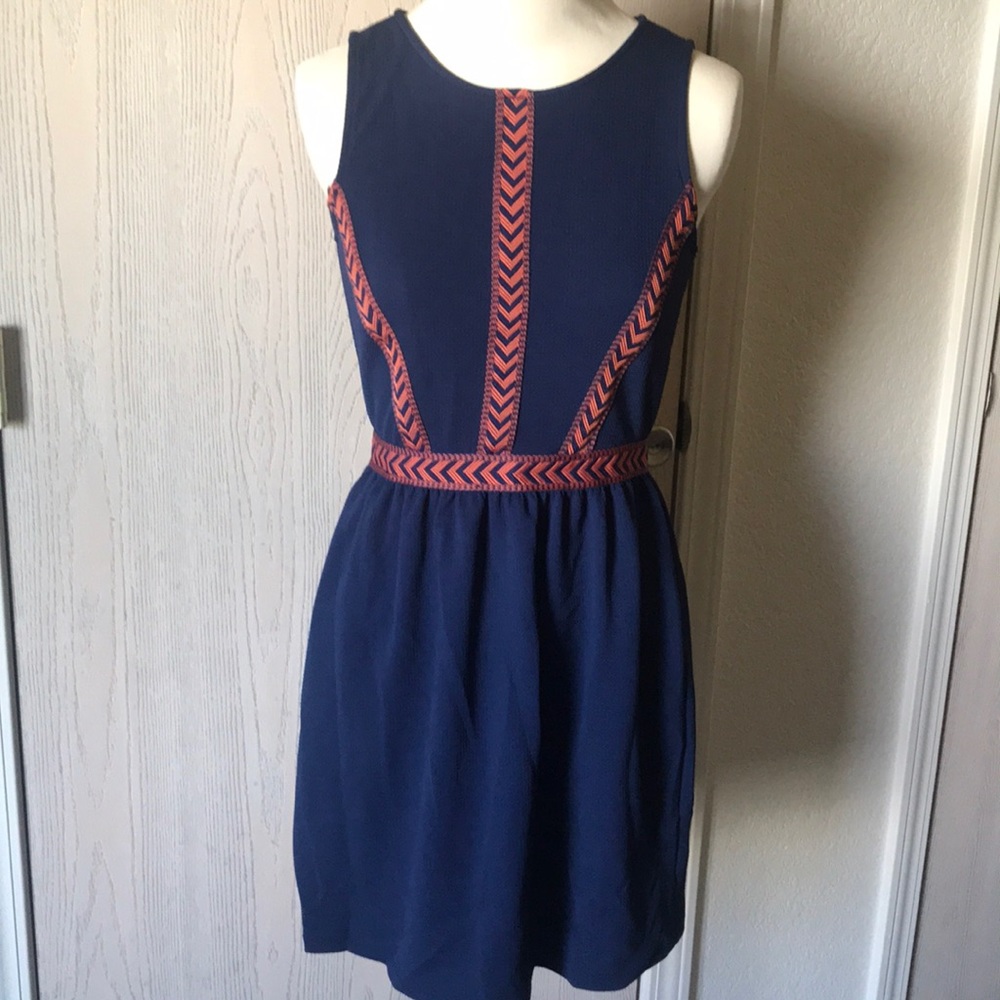 Navy Flare Dress